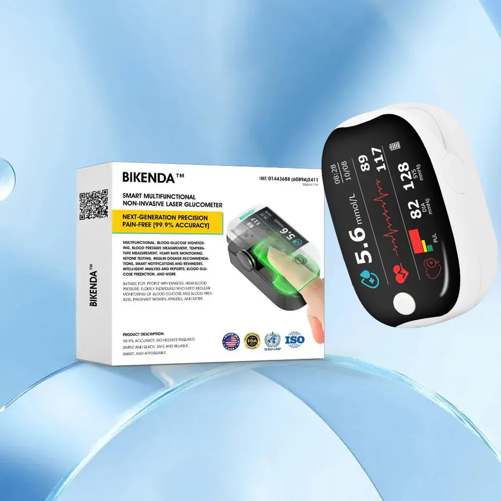 Bikenda™: Medidor de Glucosa en Sangre Inteligente, Multifuncional y Láser No Invasivo de Próxima Generación