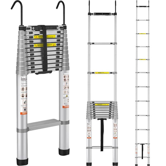 Escalera telescópica plegable de aluminio portátil